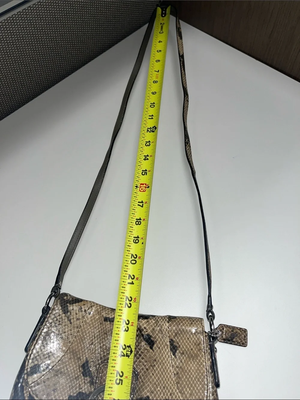 Coach Vintage Soho Leather Snake -Python Print Crossbody Bag